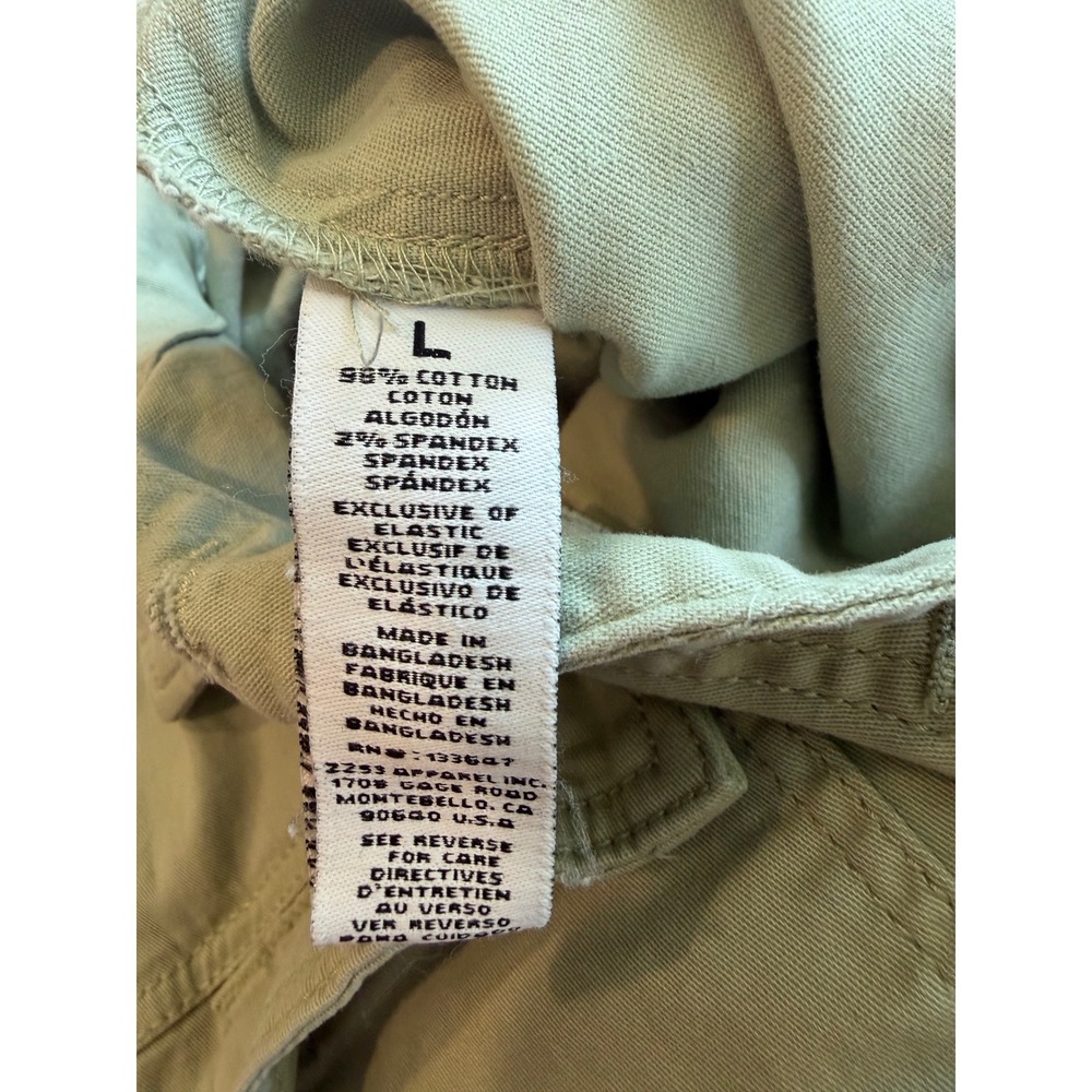 Celebrity Pink Sage Green Utility Cargo Romper Womens Large Button Front - Picture 5 of 6